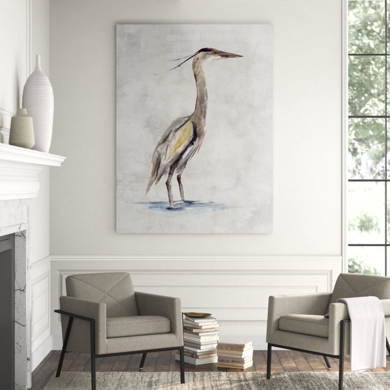 Gray Heron II Print by Nash Rambler, 48" H x 36" W, Glass Coat