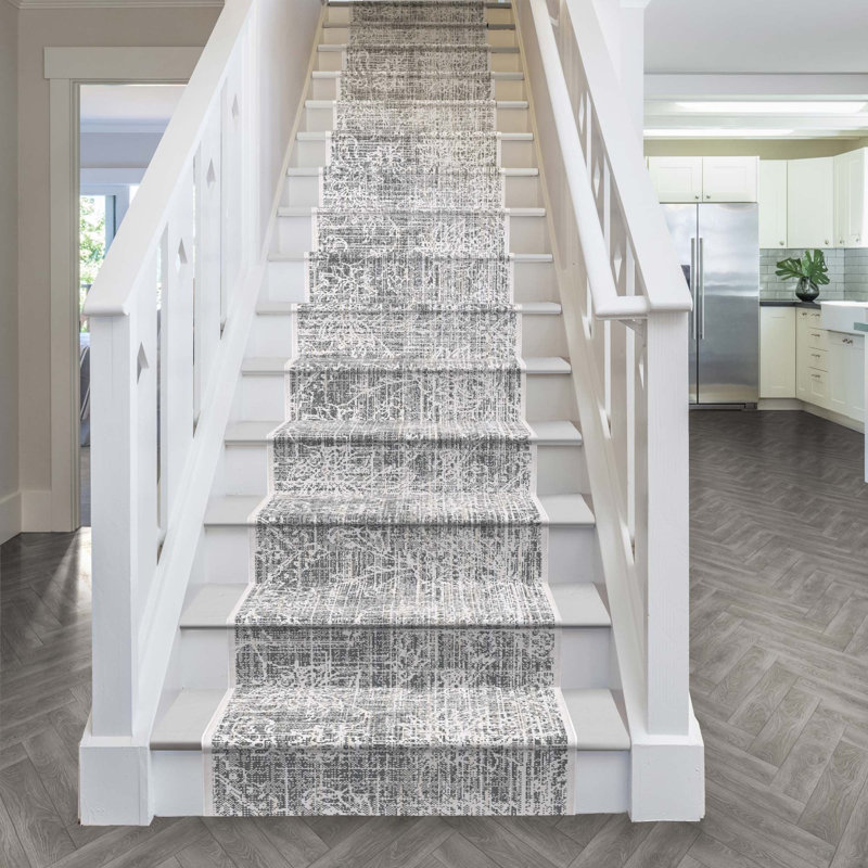 Stair Runner Abstract Flatweave Area Rug, Runner 70 x 690 cm