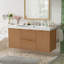 Meuble-lavabo mural moderne à lavabo simple de 47,24 pouces, armoire de rangement en MDF avec comptoir en SMC, portes d'armoire à fermeture douce et tiroirs de rangement compartimentés pour la rénovation de salle de bain