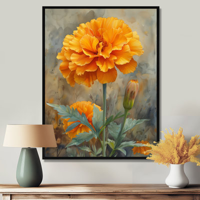«Yellow Green Morning Sun Marigold I», reproduction d'art murale souci
