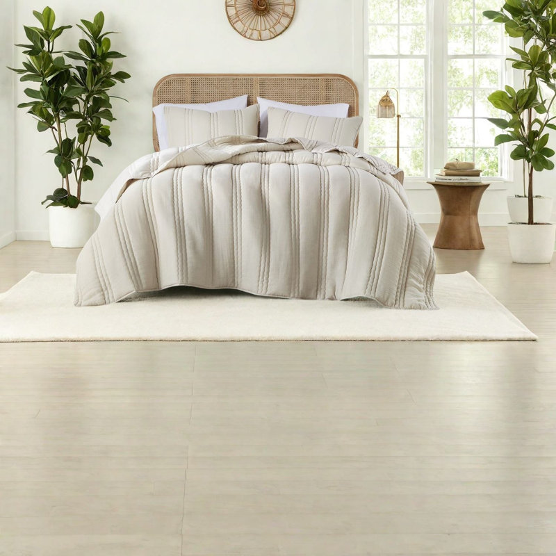 Ensembles de literie pour très grand lit naturel, confort matelassé en polyester pour la maison