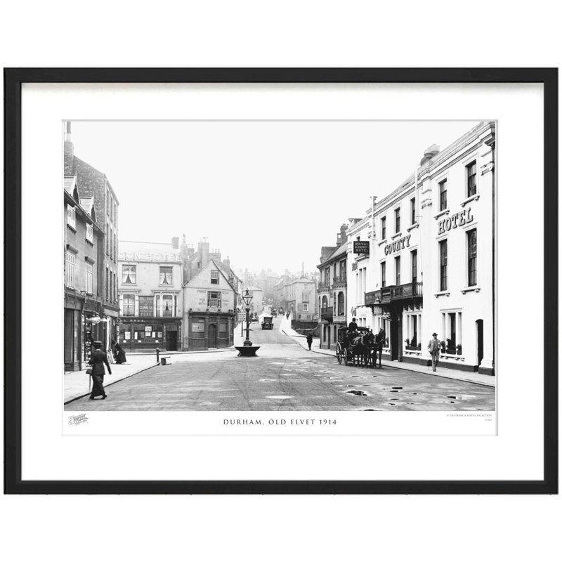 Durham, Old Elvet 1914 by Francis Frith - Single Picture Frame Print, 45cm H x 60cm W x 2.3cm D