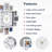  Photo Collage White & Blue Wall Clock 20"