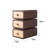 Solid Wood Nightstand End Table Bedside Table With 3 Rotating Drawers