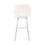 Tabouret de bar pivotant en similicuir et en acier inoxydable brossé de 30 po-1217106182