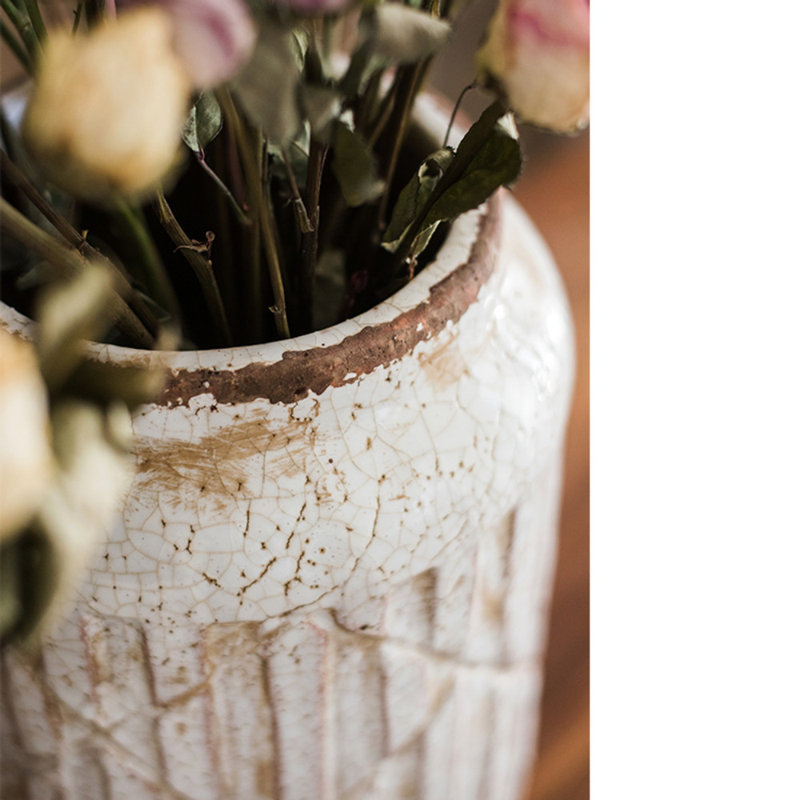 Alery Ceramic Table Vase, 12" H x 6.3" W x 8.07" D