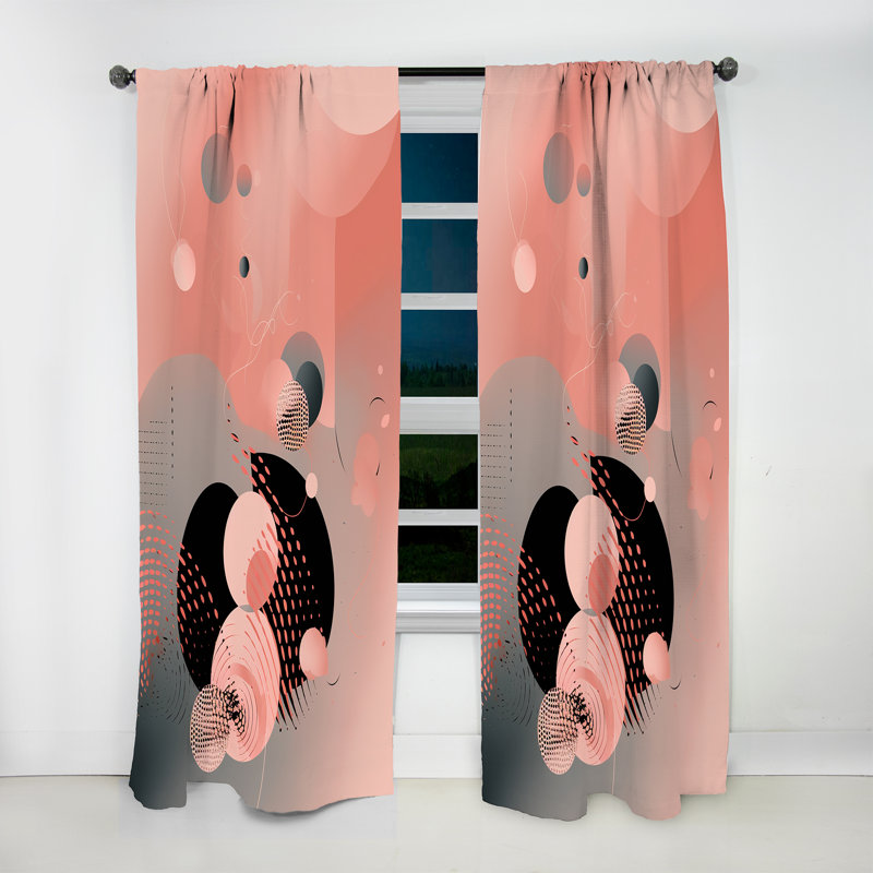 Lesslie - Minimalisme profond rose I - Rideau minimalisme - Velours obscurcissant - 1 panneau, L 52 po x L 63 po