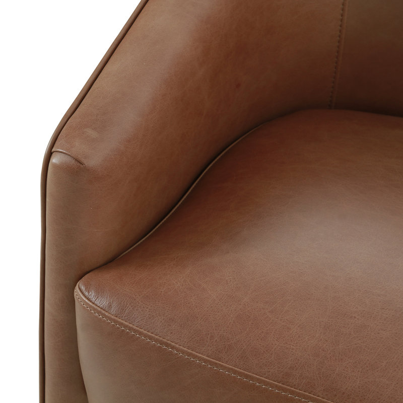 Chaise avec accoudoirs rembourrée Tillison, Châtaignier Sonoma