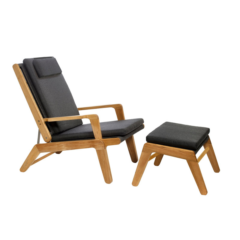 Chaise de patio en teck Skagen, 1.6"