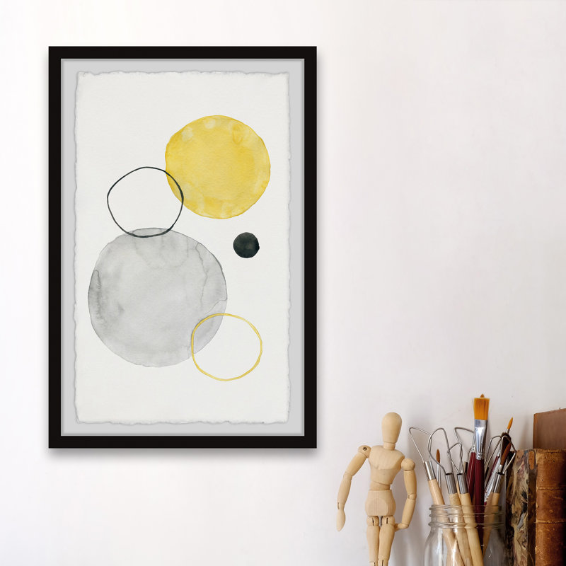 Linked Circles - Single Picture Frame Painting, 30 cm H x 20 cm W