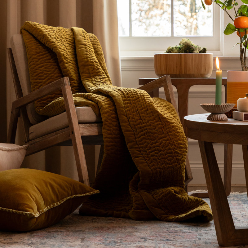 Haze Quilted Throw Blanket, Multicolour