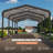 20 ft. W x 20 ft. D Outdoor Galvanized Steel Carport with Fabric Sidewall & Metal Frame, Heavy-duty Garage with Solar Lamp for Cars, Trucks, RV, Snow & UV Protection-121849092