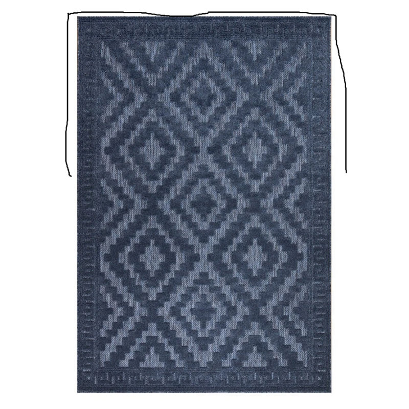 Geometric Area Rug, Rectangle 200 x 290 cm