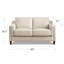 Causeuse en cuir véritable 60 po Pearlena-906201379