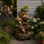 Dories Handcrafted Outdoor Weather Resistant Floor Fountain with Lights