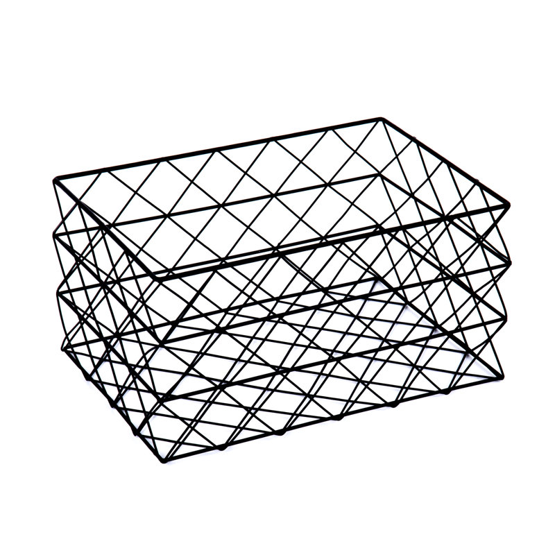 Ensemble de 3 paniers en fil de rangement geo