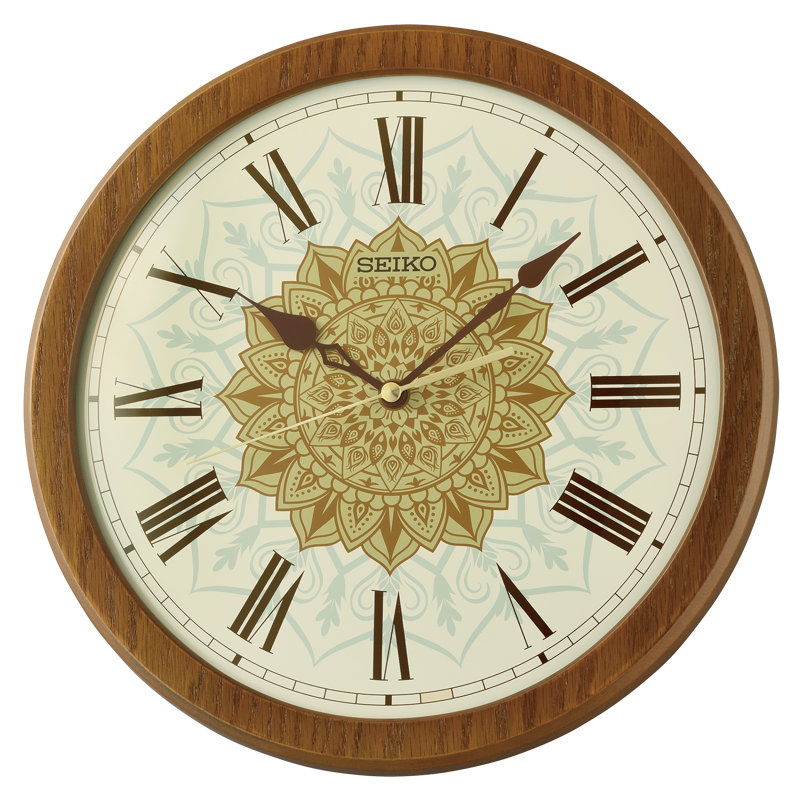 QXA857ZLH Traditional Wall Clock, Brown