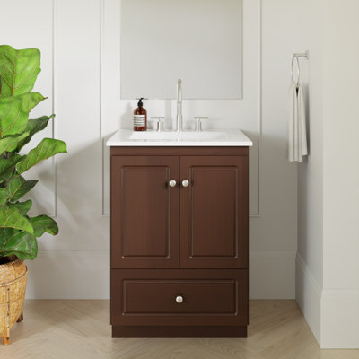 Meuble-lavabo en aulne foncé l 25 po x P 22 po x H 35 po Ultraline