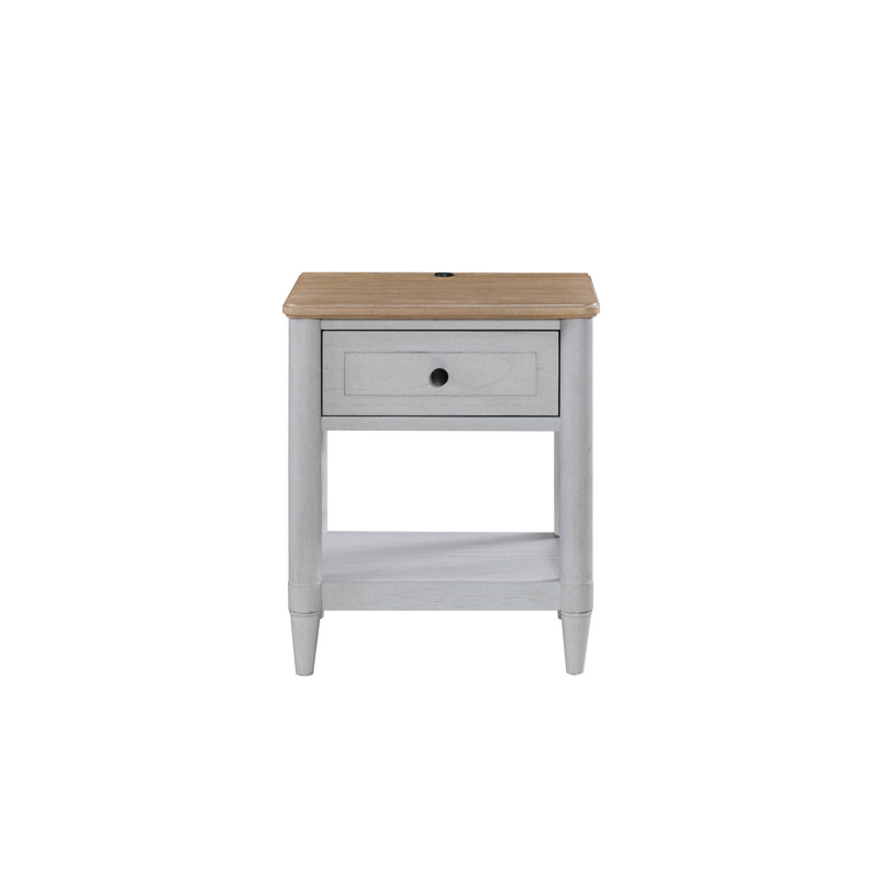 Petite table de chevet pour adolescent - ciment et sable