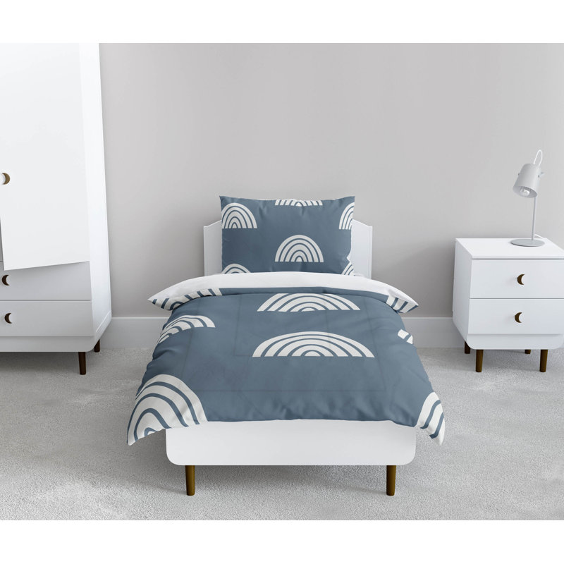 Bows Comforter Set, Blue
