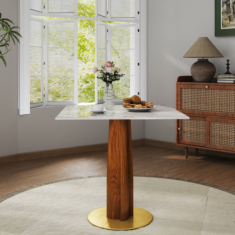 Ensemble de table et chaises de salle à manger 3 pièces Modern, Beige