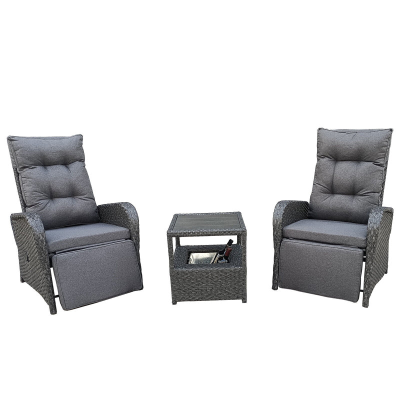 Adaleena 67cm Wide Glider Standard Recliner, Dark Grey, Grey