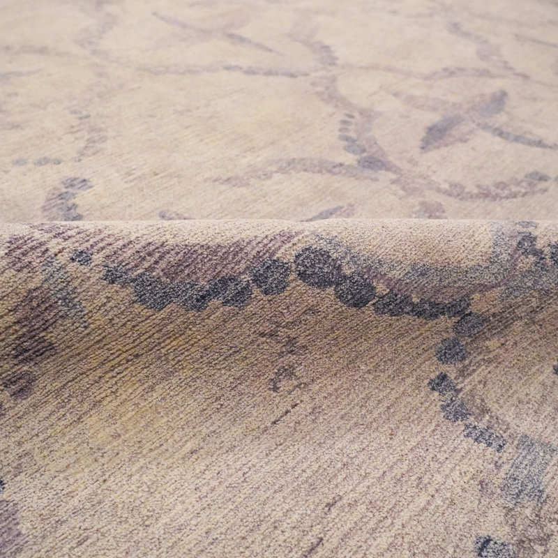 Lilac Modern Silk Rug - 10' x 14'3"