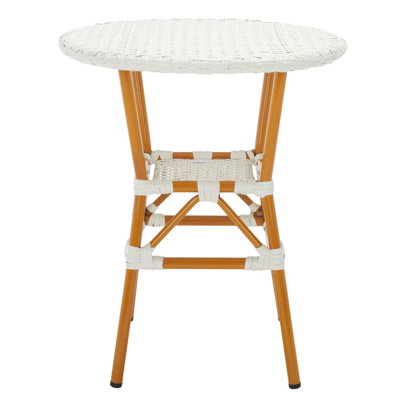 Table bistro Gordin, Blanc / brun