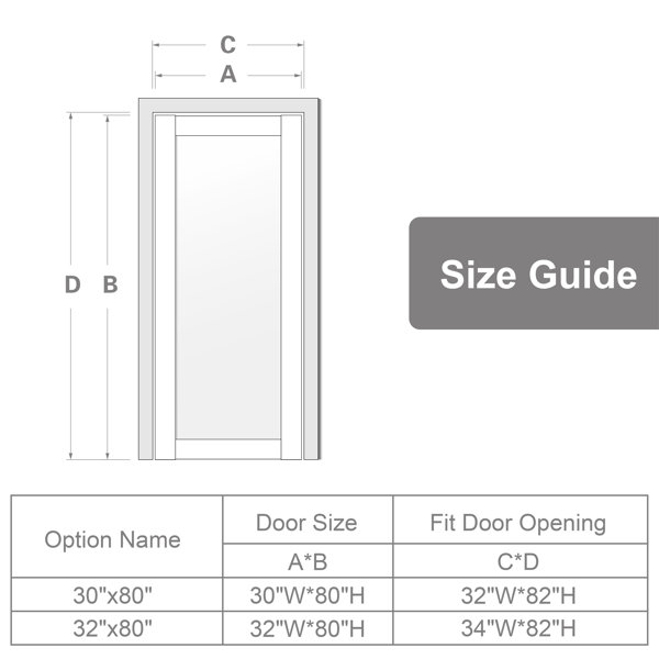 ARK DESIGN 80'' Solid Manufactured Wood Primed Standard Door & Reviews ...