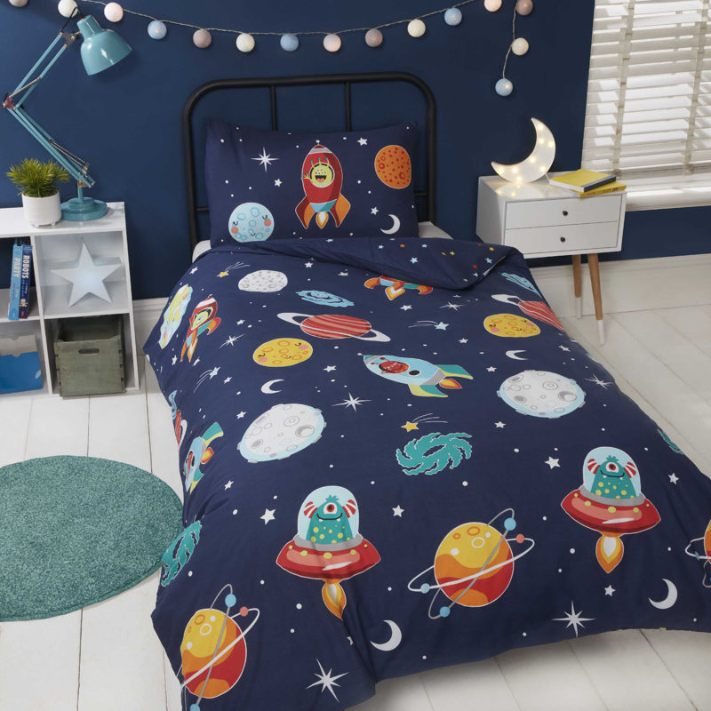 Bozrah Polyester/Cotton No Pattern Duvet Cover with Pillowcases, Single Duvet Cover + 1 Standard Pillowcase