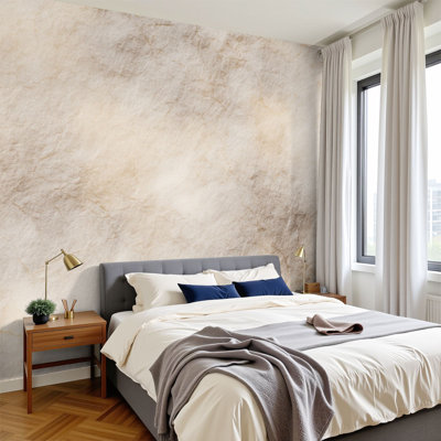 Papier peint auto-adhésif en marbre naturel beige parchemin H 100 po x l 144 po, papier peint amovible en PVC auto-adhésif, décoration murale pour chambre à coucher