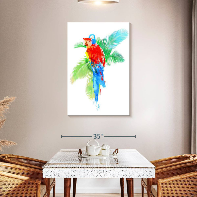 Fête tropicale, H 45 po x l 30 po