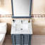 Comptoir de salle de bain 31 po x 22 po - Blanc pierre frittée avec lavabo encastré en céramique et dosseret élégant