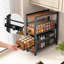 Pull-Out Spice Rack With 2 Drawers 3-Tier (Rustic Brown And Black)