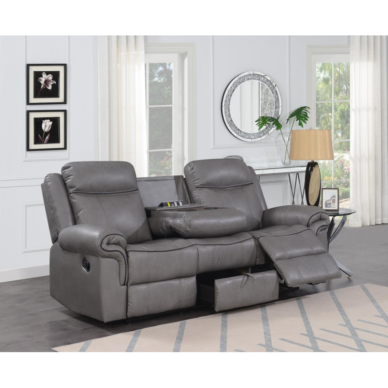 Mendivil Upholstered Home Theater Seating with Cup Holder