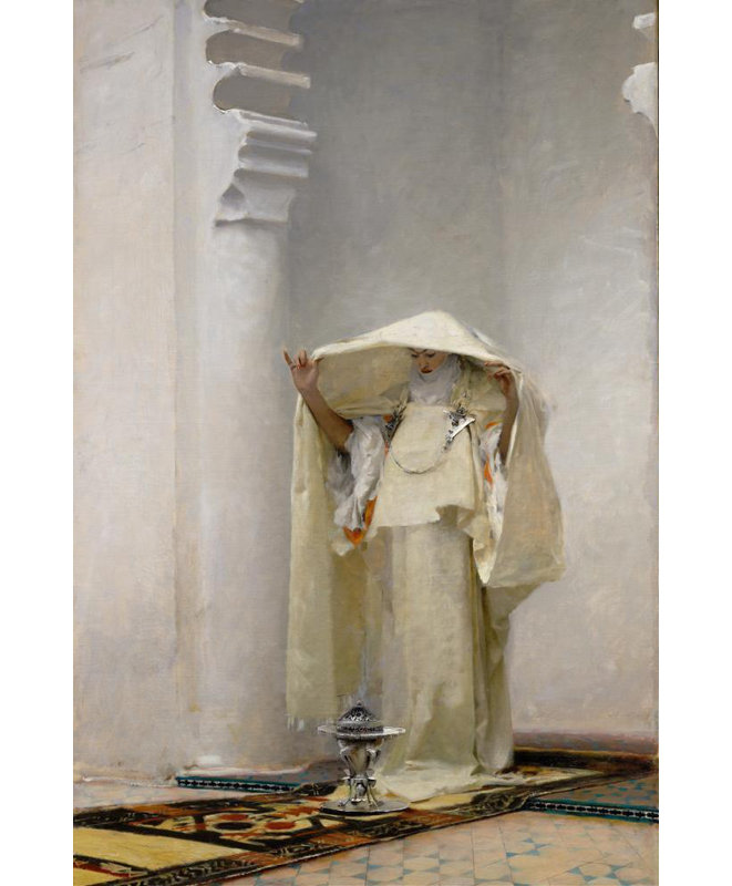 «Smoke of Ambergris» par John Singer Sargent - Art mural sur toile tendue avec châssis, H 24 po x l 17 po