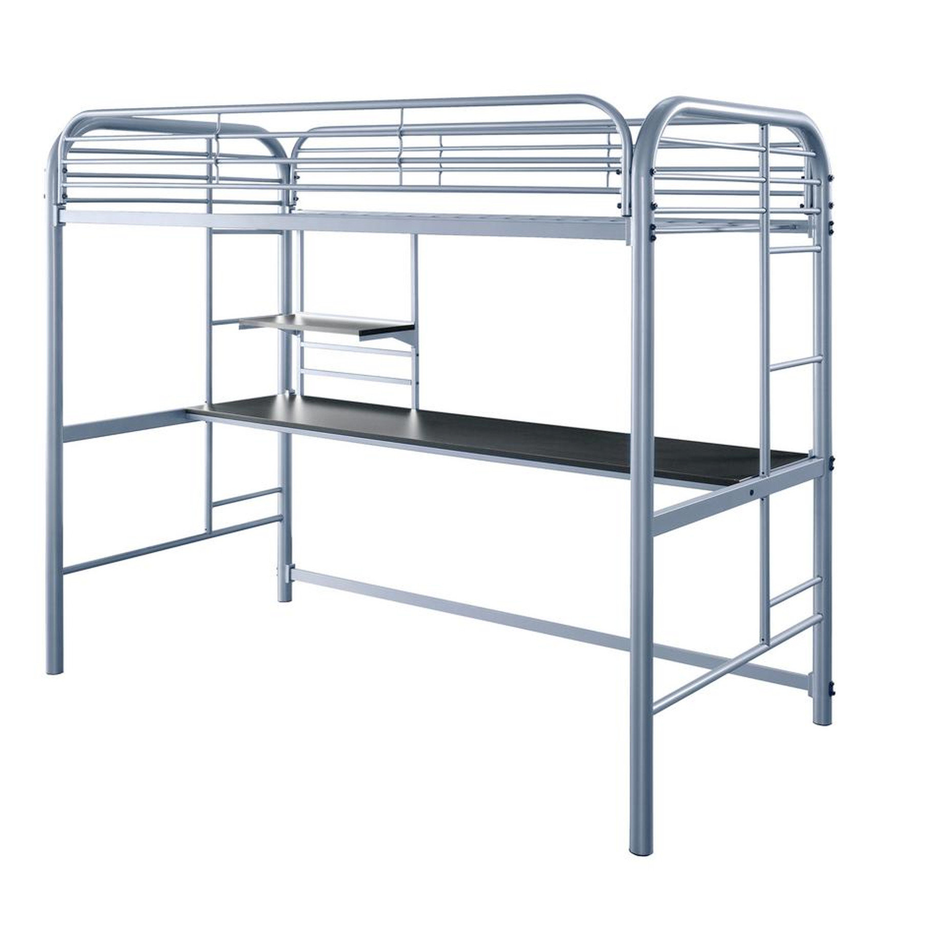 Isabelle & Max™ Contemporary Style Silver Twin Loft Bed With Full Metal ...