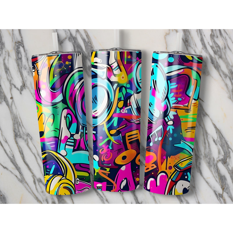 Choose Handmade Tumblers 591ml Vacuum Insulated Stainless Steel (18/8) Travel Tumbler with Straw
