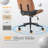 PU Trapezoid Curved Back Swivel Office Chair-937746453
