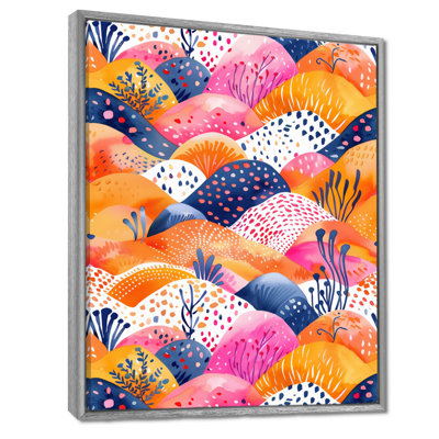 Décoration abstraite rose et orange Boho Landscape I - Boho