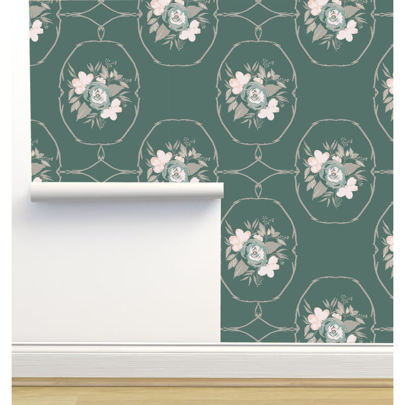 Rouleau de papier peint texturé L 2,16 pi x l 5 po Monor Designs, Vert