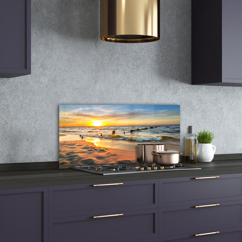 50cm W x 100cm L Glass Peel and Stick Panel