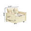 Fauteuil convertible 3-en-1 noir et blanc crème, inclinable simple avec dossier réglable, convient aux petits espaces-1166635166-1166635164