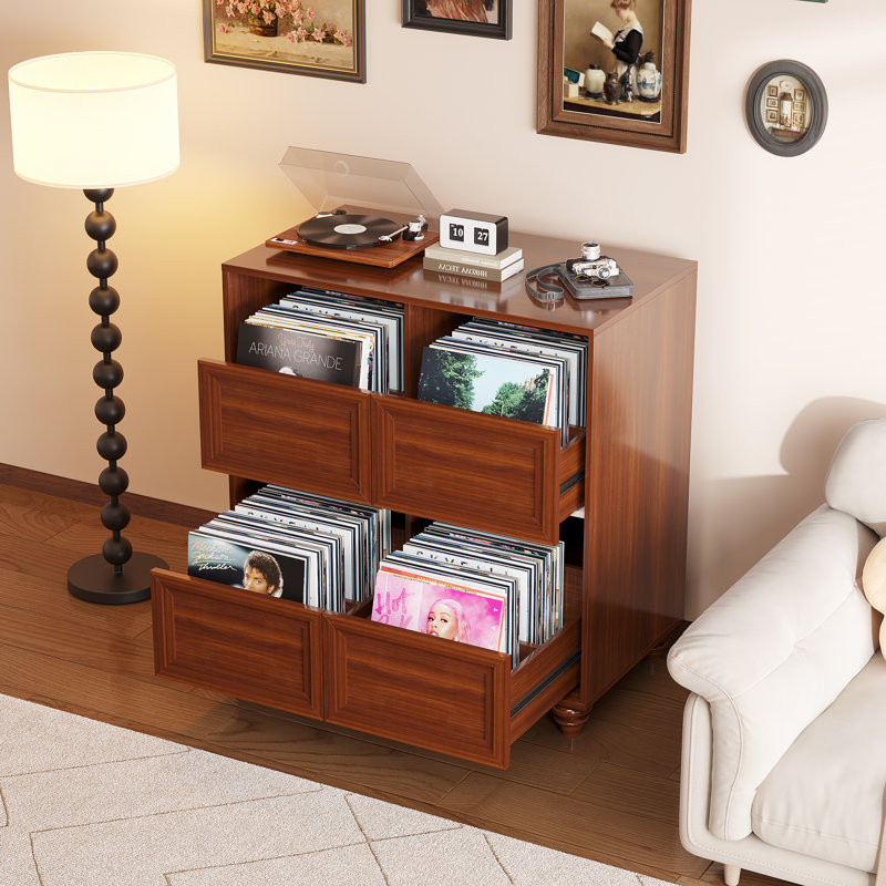 MDF 85cm H Media Shelves, Brown