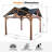 Biscayne 12 Ft. W x 12 Ft. D Solid Cedar Wood Peak Hard Top Gazebo with Galvanized Steel Roof