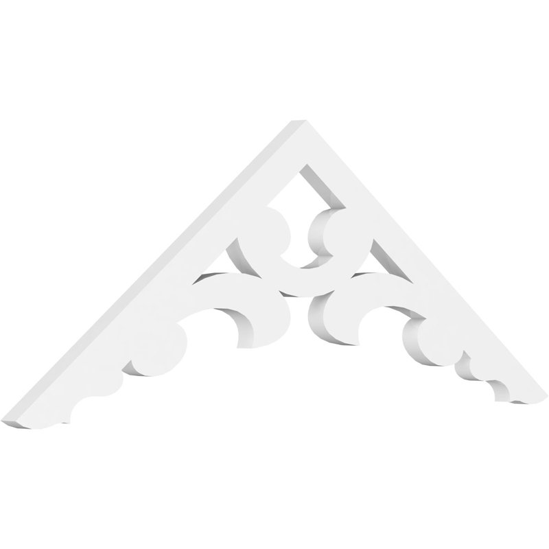 Gable en PVC de qualité architecturale Vienna, 36 po x 14 po x 1 po, 9 / 12, Plastique