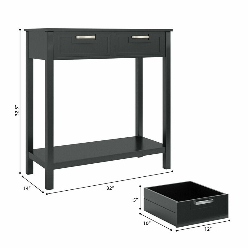 Abai 32'' Console Table, Black