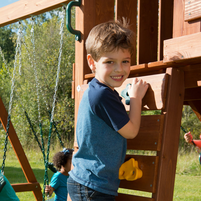 Chesapeake Wooden Playground Set with Slide and Swings