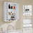 Bathroom Wall Cabinet, Modern Medicine Cabinet Wall Mounted, Over The Toilet Space Saver with 2 Doors and 2 Adjustable Shelves, White