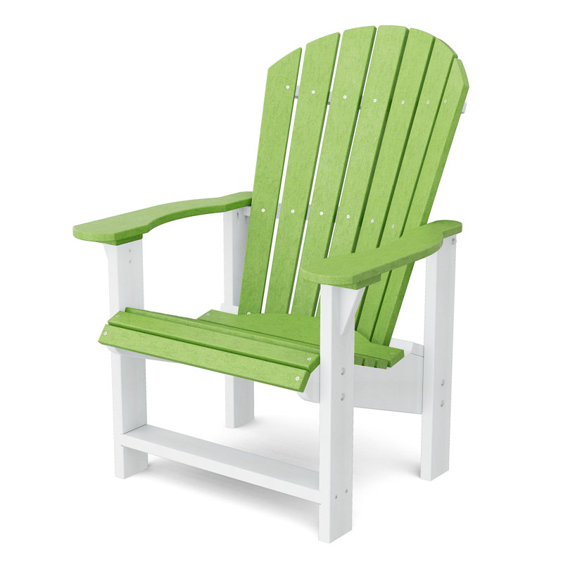 Chaise Adirondack droite Heritage, Vert citron / blanc